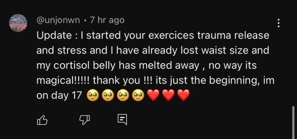 Get rid of your cortisol belly exercise course client review.