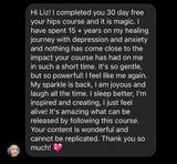 Client results from stress and trauma release course by The Workout Witch.