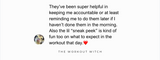 Client review of accountability texts for somatic program.
