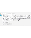 How to heal stored trauma course client review.