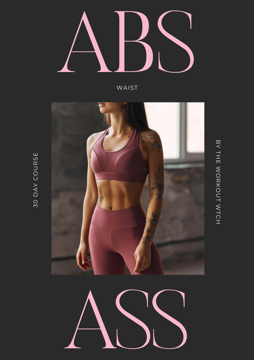 30 day ab challenge for women workout course by The Workout Witch.