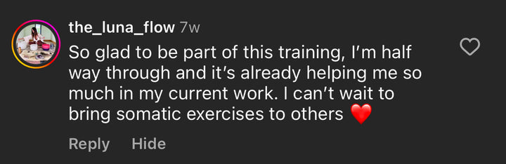 Somatic training online by The Workout Witch student review. 
