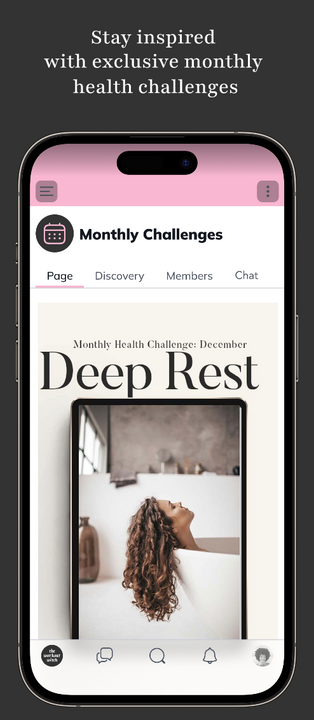 Somatic healing with monthly health challenges inside The Workout Witch somatic healing app. 
