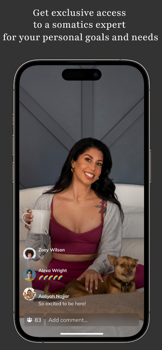 Somatic expert insights inside somatic healing app by The Workout Witch