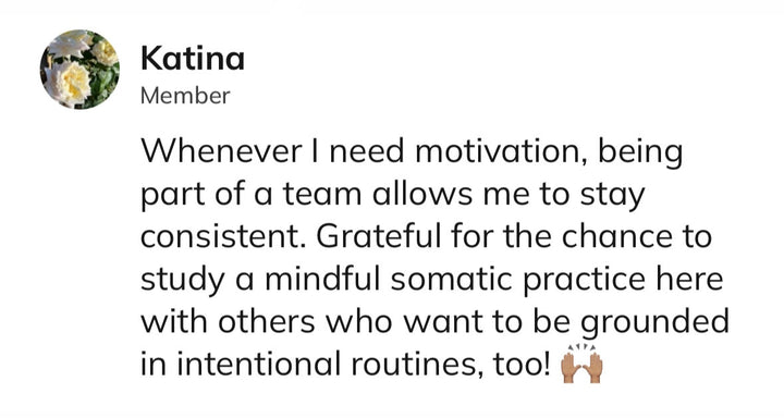 Mindful somatic practices and exercise review for The Workout Witch membership.