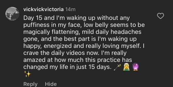 Somatic healing club app client results and review 