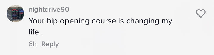 Hip opening course client review.