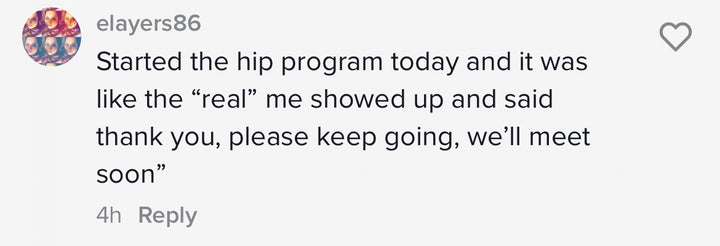 Course with hip stretches to release trauma client review.
