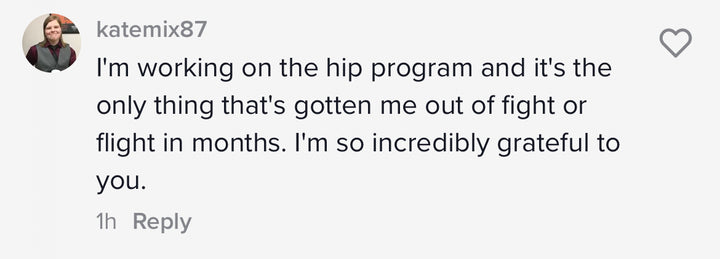 Somatic hip release exercise client review for course
