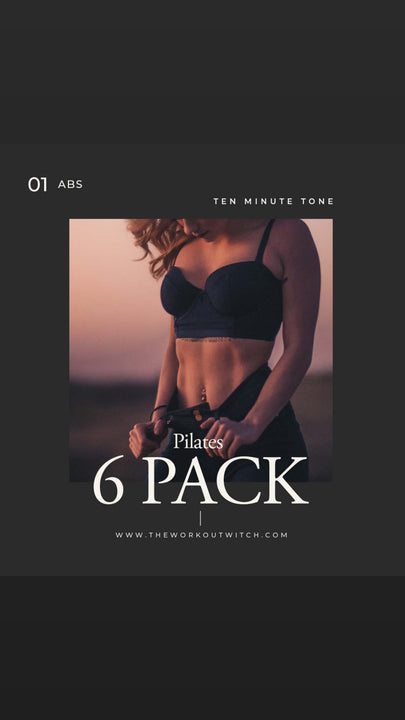 Tone your abs with pilates exercise course  by The Workout Witch.