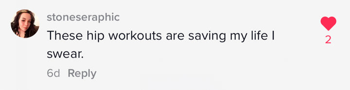 Hip workout course to help hip pain go away client review.